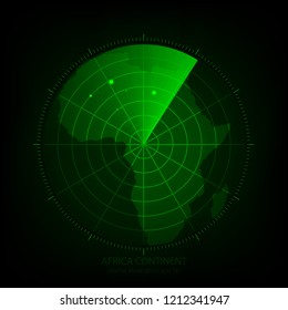 Vector - Map scan green color of AFRICA CONTINENT,Vector illustration eps 10.