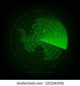 Vector - Map scan green color of ANTARCTICA CONTINENT,Vector illustration eps 10.