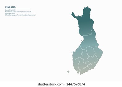 vector map of scandinavia countries.
Finland map.