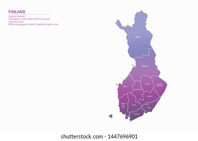 vector map of scandinavia countries.
finland map. 