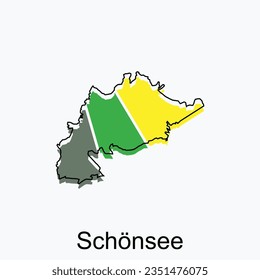 vector map of Schonsee colorful modern outline design, World map country vector illustration design template