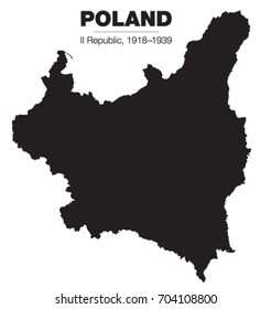 Vector map the Second Republic of Poland (1918-1939)