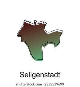vector map of Seligenstadt modern outline, High detailed vector illustration vector Design Template, suitable for your company