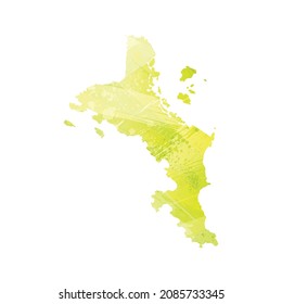 Vector map Seychelles. Isolated vector Illustration. Black on White background. EPS 10 Illustration.