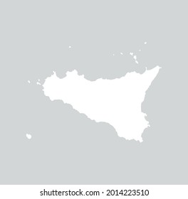 Vector Map of Sicilia (Sicily), Italy