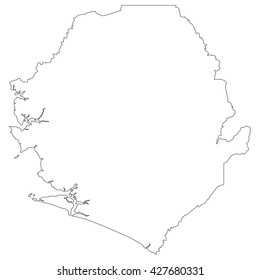 vector map of Sierra Leone