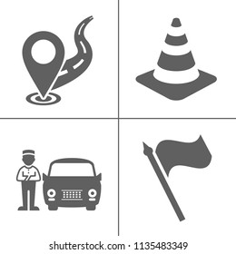 vector Map signs , location target symbol, navigation and transportation icons set - road and traffic signs