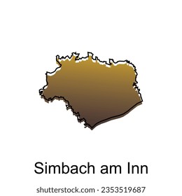 vector map of Simbach Am Inn modern outline, High detailed vector illustration vector Design Template, suitable for your company