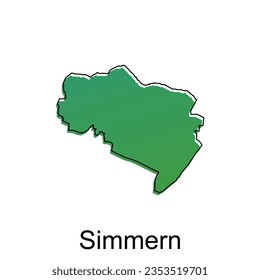 vector map of Simmern modern outline, High detailed vector illustration vector Design Template, suitable for your company