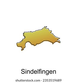 vector map of Sindelfingen modern outline, High detailed vector illustration vector Design Template, suitable for your company
