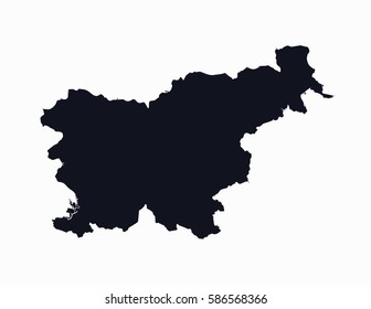 vector map - slovenia