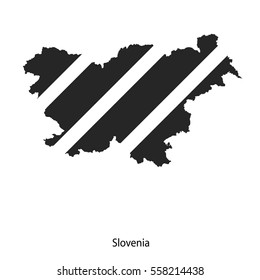 Vector map of Slovenia from individual fragments