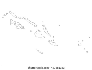 Vector Map Solomon Islands Isolated Vector Stock Vector (Royalty Free ...