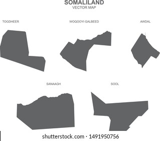 vector map of Somaliland on white background
