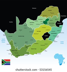 Vector Map Of South Africa