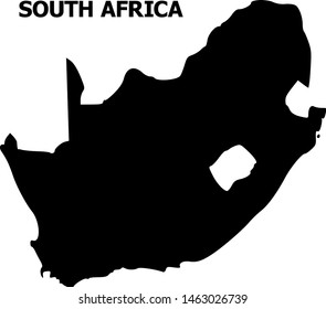 Vector Map of South African Republic with title. Map of South African Republic is isolated on a white background. Simple flat geographic map.