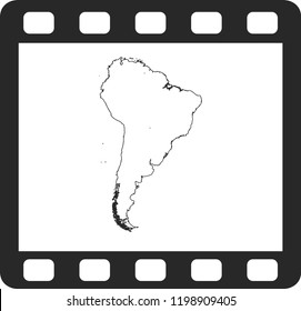 vector map of South America