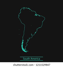 vector map of South America