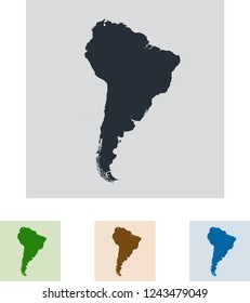 vector map of South America
