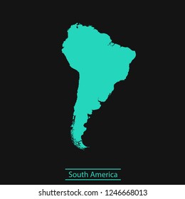 vector map of South America