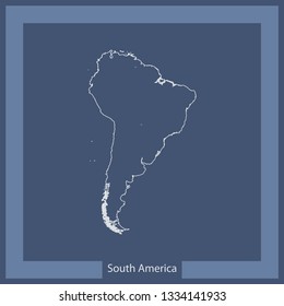 vector map of South America