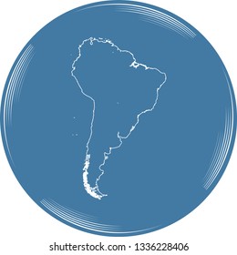 vector map of South America