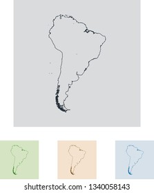 vector map of South America