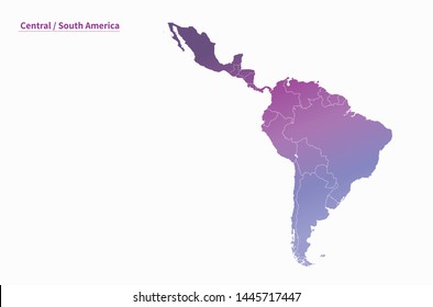 mapa vectorial de América del Sur