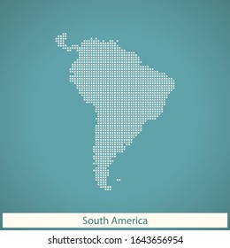 vector map of the South America