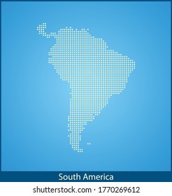 vector map of the South America