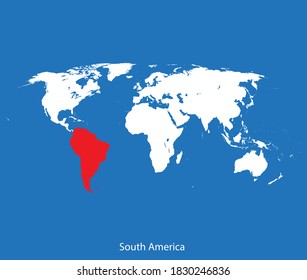 vector map of the South America