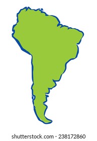 vector map of south america