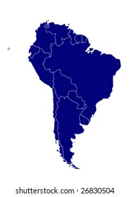 vector map of south america