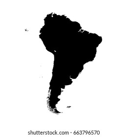 Vector map of South America