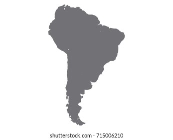 Vector map of South America