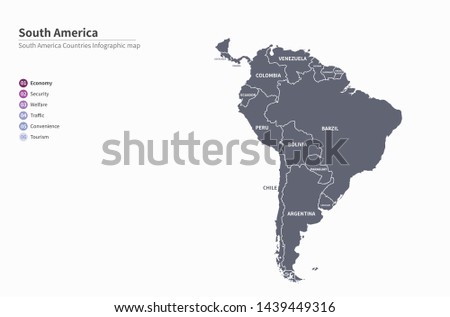 vector map of south america