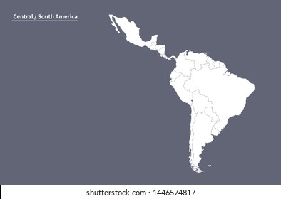 vector map South america.
latin america map. latin countries map.