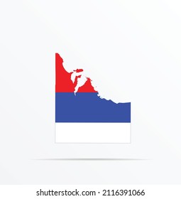 Vector map South Australia combined with Republika Srpska flag.