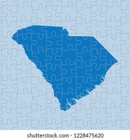 vector map of South Carolina