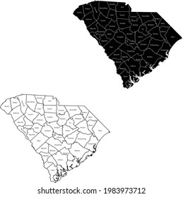 vector map of the South Carolina