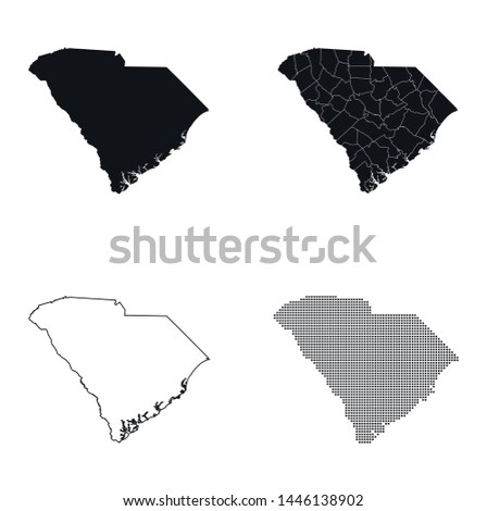 vector map of the South Carolina