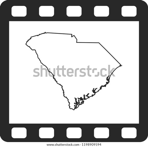 Vector Map South Carolina Stock Vector Royalty Free 1198909594