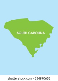 Vector Map of South Carolina USA