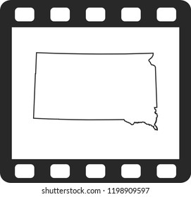 vector map of South Dakota