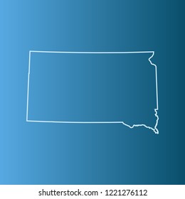 Vector Map South Dakota Stock Vector (Royalty Free) 1221276112 ...