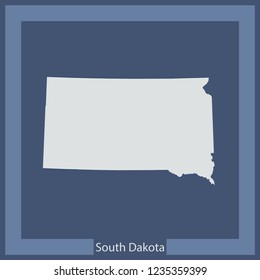 vector map of South Dakota