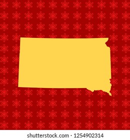vector map of South Dakota