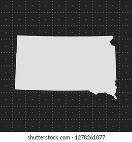 vector map of South Dakota 