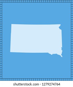 vector map of South Dakota