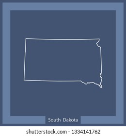 vector map of South Dakota